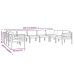 Set muebles de jardín 9 pzas y cojines aluminio gris antracita