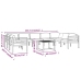 Set muebles de jardín 10 pzas y cojines aluminio gris antracita