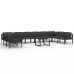 Set muebles de jardín 11 pzas y cojines aluminio gris antracita