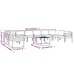 Set muebles de jardín 11 pzas y cojines aluminio gris antracita
