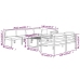 Set muebles de jardín 8 pzas y cojines aluminio gris antracita