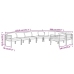 Set muebles de jardín 9 pzas y cojines aluminio gris antracita
