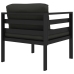Set muebles de jardín 8 pzas y cojines aluminio gris antracita