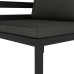 Set muebles de jardín 8 pzas y cojines aluminio gris antracita