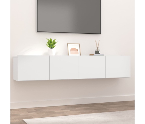 vidaXL Muebles para TV 2 uds madera de ingeniería blanco 80x30x30 cm