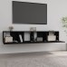 Muebles para TV 2 uds madera contrachapada negro 80x30x30 cm