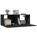 Muebles para TV 2 uds madera contrachapada negro 80x30x30 cm