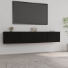 Muebles para TV 2 uds madera contrachapada negro 80x30x30 cm