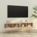 Muebles TV de pared 2 uds madera ingeniería roble 100x30x30 cm