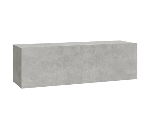 Mueble TV de pared 2 uds madera contrachapada gris 100x30x30cm