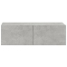 Mueble TV de pared 2 uds madera contrachapada gris 100x30x30cm