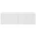 Mueble de TV pared 2 uds madera blanco brillante 100x30x30 cm