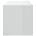 Mueble de TV pared 2 uds madera blanco brillante 100x30x30 cm