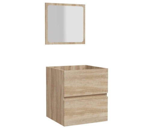 Armario de baño con espejo madera de ingeniería roble Sonoma