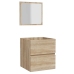 Armario de baño con espejo madera de ingeniería roble Sonoma