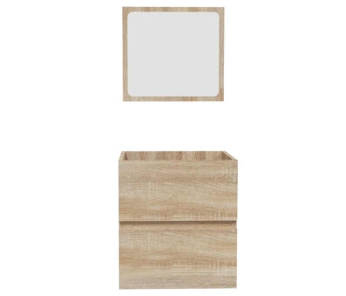 Armario de baño con espejo madera de ingeniería roble Sonoma