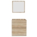 Armario de baño con espejo madera de ingeniería roble Sonoma