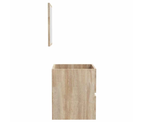 Armario de baño con espejo madera de ingeniería roble Sonoma