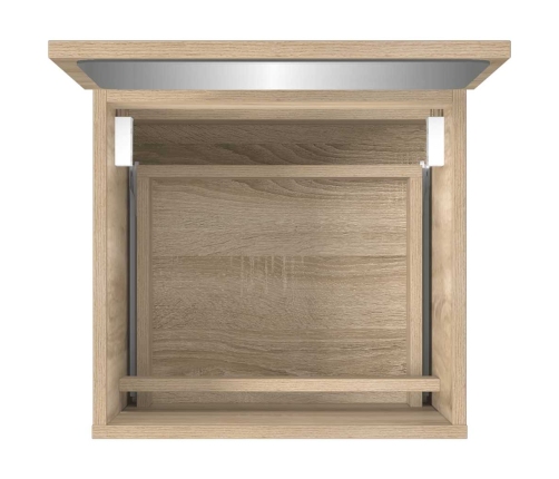 Armario de baño con espejo madera de ingeniería roble Sonoma