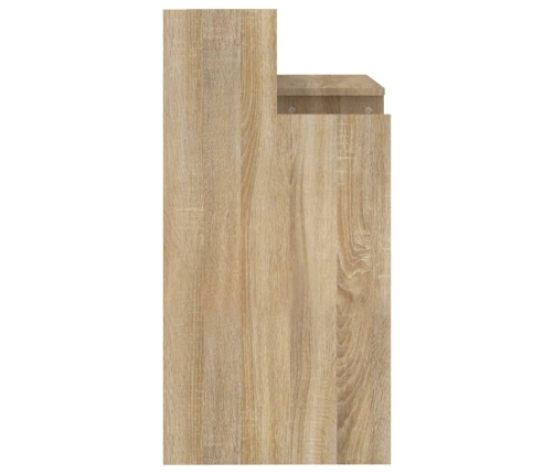 Escritorio con LED madera contrachapada roble sonoma 97x45x90cm