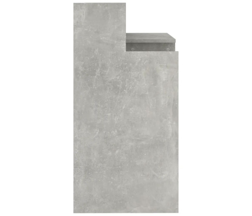 Escritorio LED madera contrachapada gris hormigón 97x45x90 cm