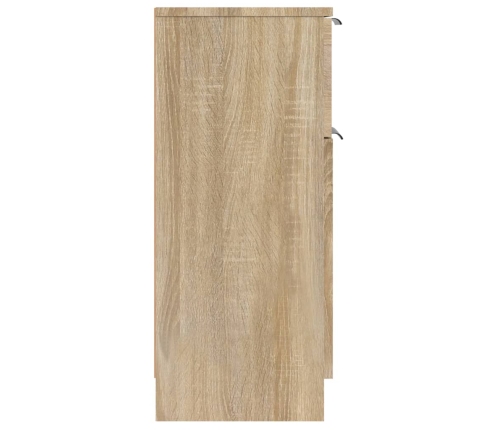 Aparador de madera contrachapada roble Sonoma 30x30x70 cm