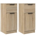 Aparadores 2 uds madera contrachapada roble Sonoma 30x30x70 cm