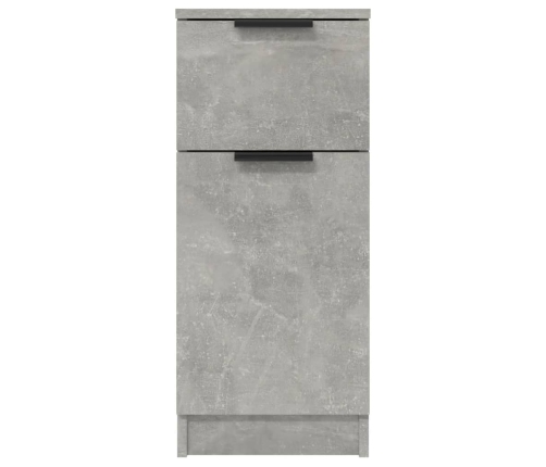 Aparador 2 uds madera contrachapada gris hormigón 30x30x70 cm