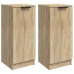 Aparadores 2 uds madera contrachapada roble Sonoma 30x30x70 cm