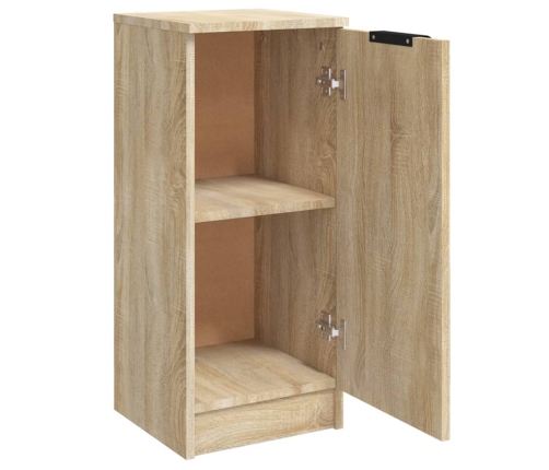 Aparadores 2 uds madera contrachapada roble Sonoma 30x30x70 cm