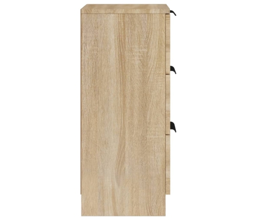 Aparador de madera contrachapada roble Sonoma 30x30x70 cm