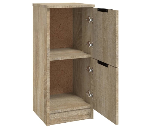 Aparadores 2 uds madera contrachapada roble Sonoma 30x30x70 cm