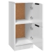 Aparadores 2 uds madera contrachapada blanco brillo 30x30x70 cm