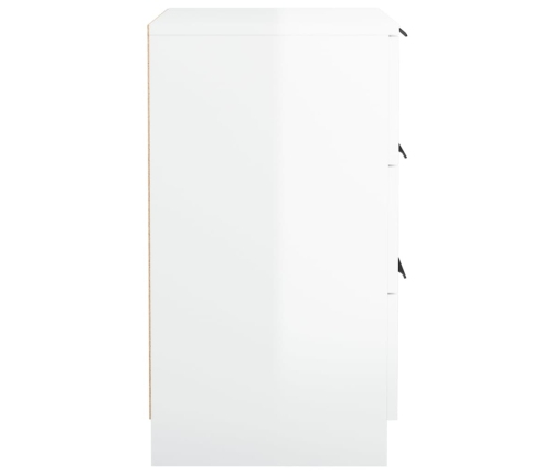 vidaXL Mesitas de noche 2 uds color blanco brillante 40x36x65 cm