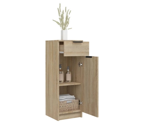 Armario de baño madera contrachapada roble Sonoma 32x34x90 cm