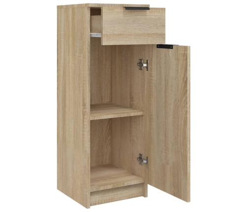 Armario de baño madera contrachapada roble Sonoma 32x34x90 cm