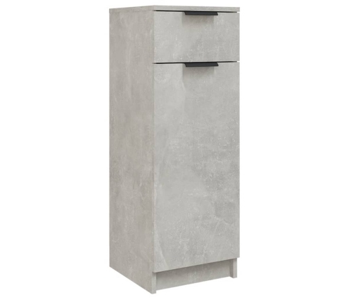 Armario de baño madera contrachapada gris hormigón 32x34x90 cm