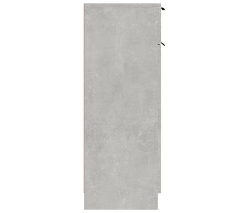 Armario de baño madera contrachapada gris hormigón 32x34x90 cm