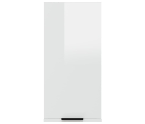 Armario de baño de pared blanco brillo 32x20x67 cm