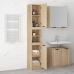 Armario de baño madera ingeniería roble Sonoma 32x34x188,5 cm