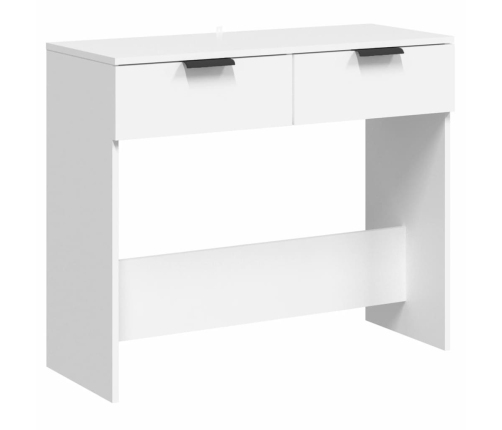 vidaXL Mesa consola de madera contrachapada blanco 90x36x75 cm