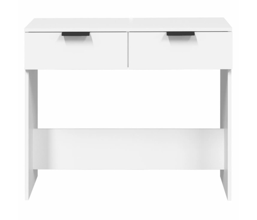 vidaXL Mesa consola de madera contrachapada blanco 90x36x75 cm