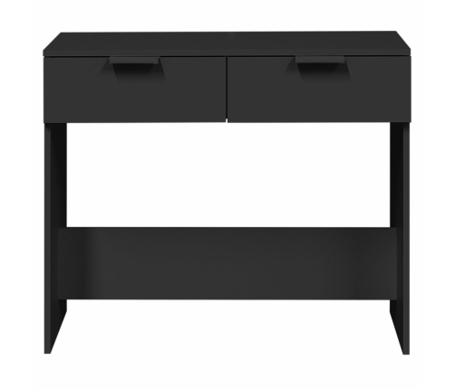 Mesa consola madera de ingeniería negro 90x36x75 cm