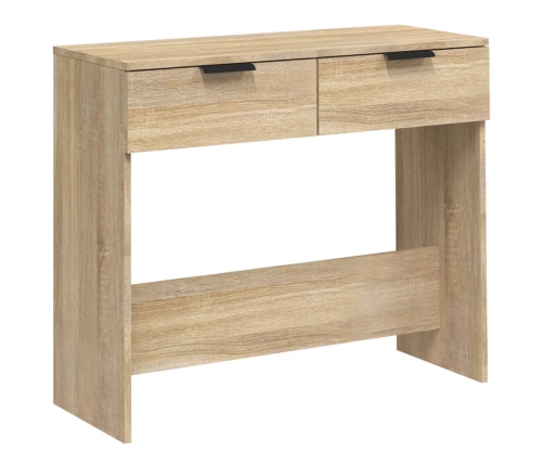 Mesa consola de madera contrachapada roble Sonoma 90x36x75 cm