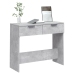 vidaXL Mesa consola de madera contrachapada gris hormigón 90x36x75 cm