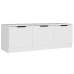 Mueble de TV madera contrachapada blanco 102x35x36,5 cm