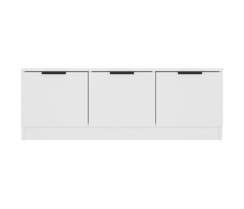 Mueble de TV madera contrachapada blanco 102x35x36,5 cm