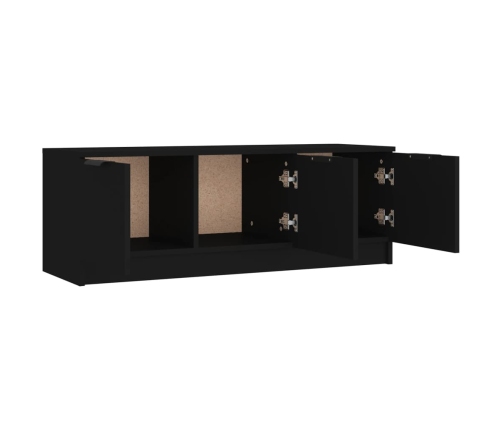 vidaXL Mueble de TV madera contrachapada negro 102x35x36,5 cm