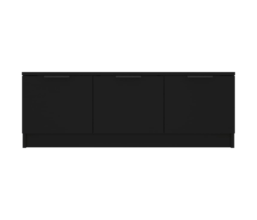 vidaXL Mueble de TV madera contrachapada negro 102x35x36,5 cm