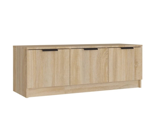 Mueble de TV madera contrachapada roble Sonoma 102x35x36,5 cm